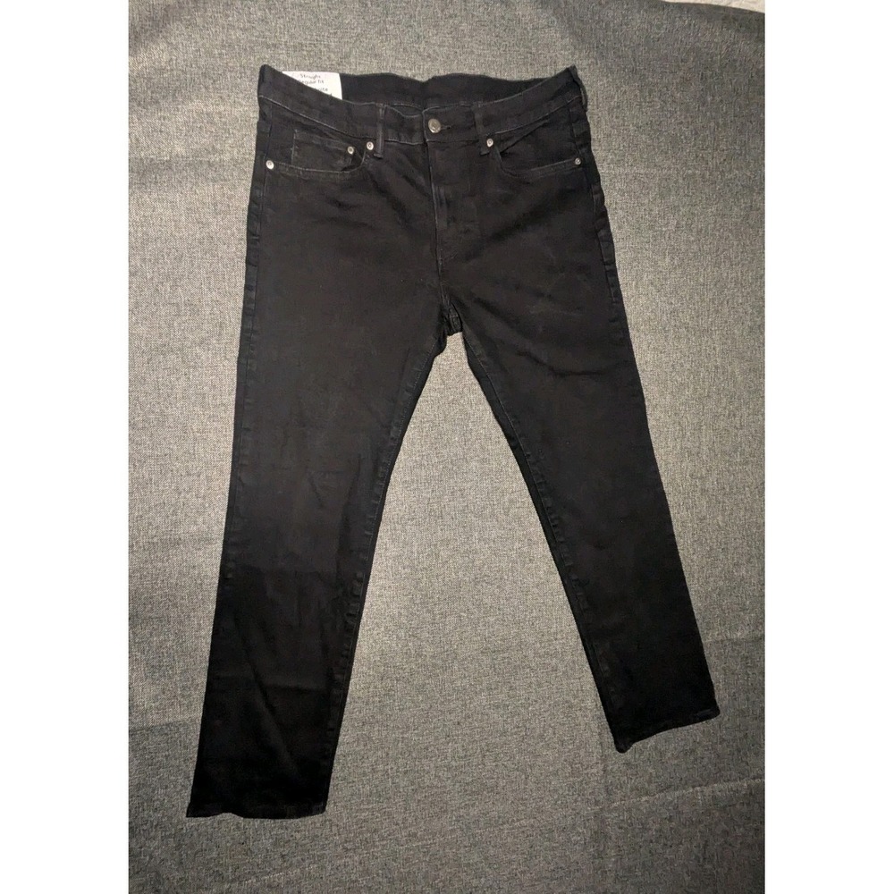 H&M Black Jeans Men's Pants W36 L32 Straight Regular Fit Coupe Standard